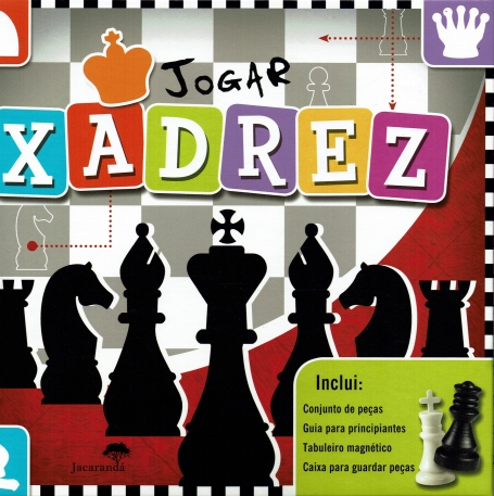 JOGAR XADREZ inclui: conjunto de peças , guia para principiantes, tabuleiro magnetico, caixa para guardar peças