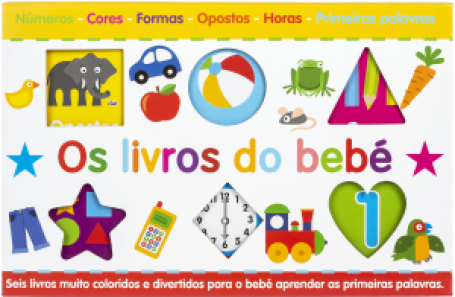 71069.10 - OS LIVROS DO BEBE seis livros muito coloridos e divertidos para o bebe aprender as primeiras palavras