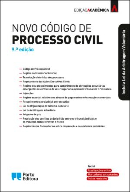 06771.90 - NOVO CODIGO DE PROCESSO CIVIL 9ª edição académica