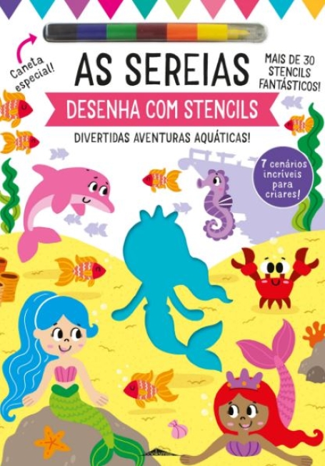 AS SEREIAS desenha com stencils