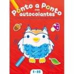PONTO A PONTO COM AUTOCOLANTES - DE 1 ATE 25 - VERMELHO