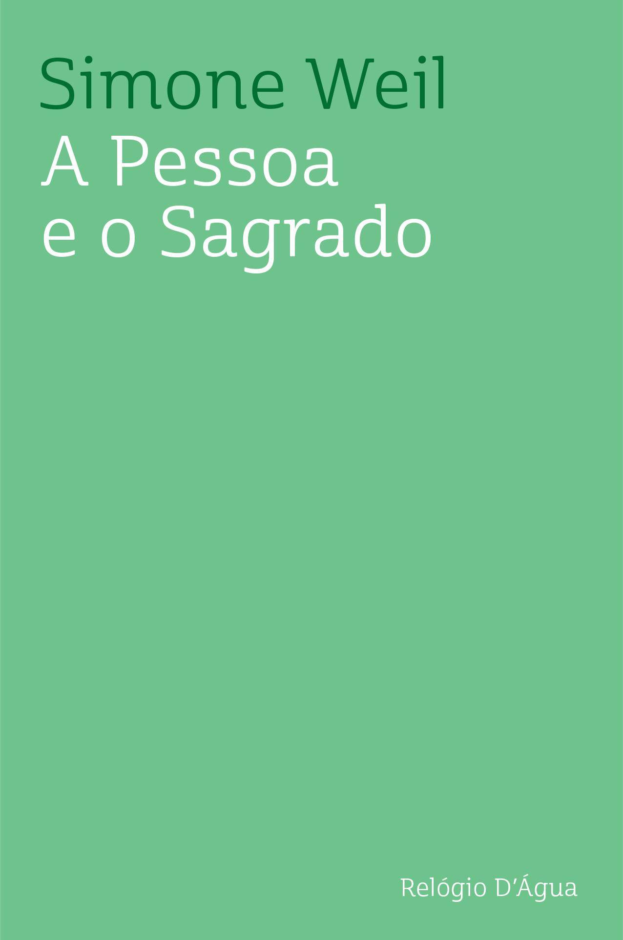 A PESSOA E O SAGRADO