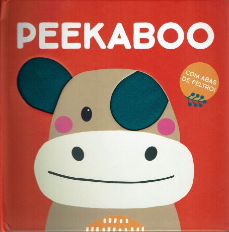 HIPOPOTAMO - VERMELHO peekaboo com abas de feltro