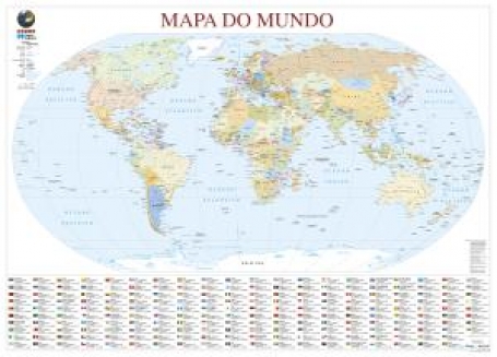 32171.22 - MAPA MUNDO (111.5 x 80.5 cm - FOLHA PLASTIFICADA