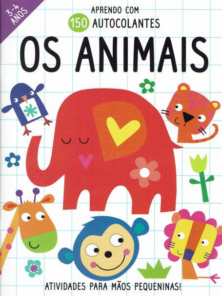 APRENDO COM 150 AUTOCOLANTES OS ANIMAIS - 3/4 ANOS