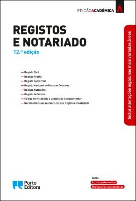 06667.31 - REGISTOS E NOTARIADO - Edição Académica - 12 ª Edição