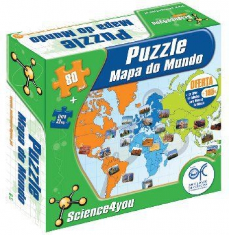 PUZZLE - MAPA DO MUNDO 80 pecas