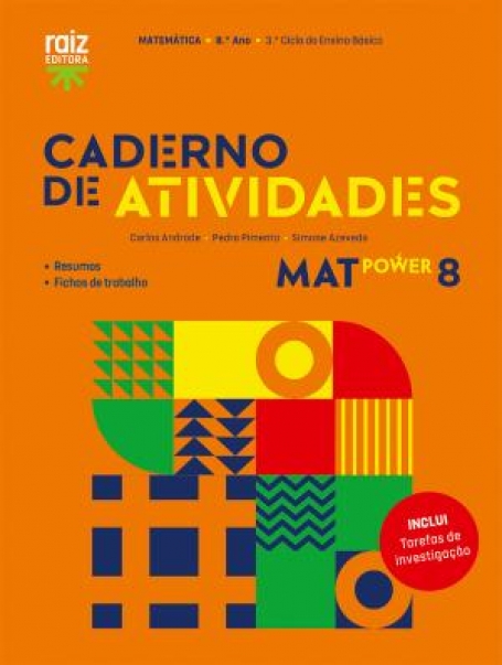 02192 - Caderno de atividades / Tarefas de investigação - MatPower 8 - Matemática - 8.º ano