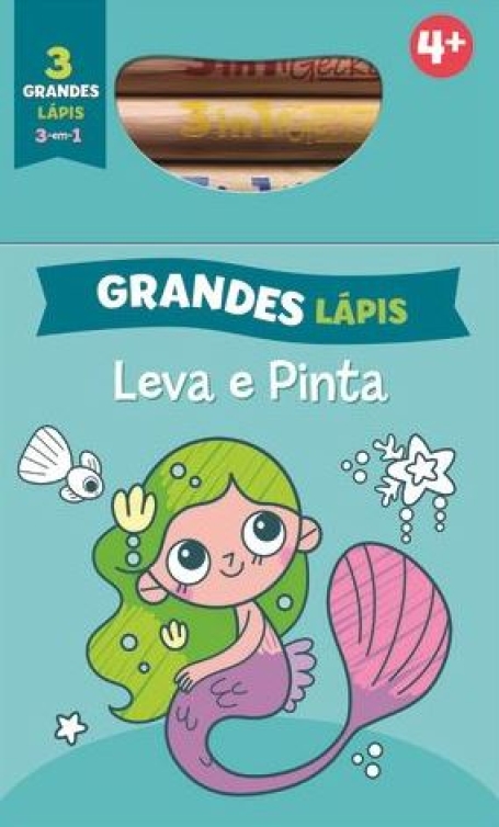 COLORIR E BRINCRA COM LÁPIS GIGANTE - 3 EM 1 - SEREIA