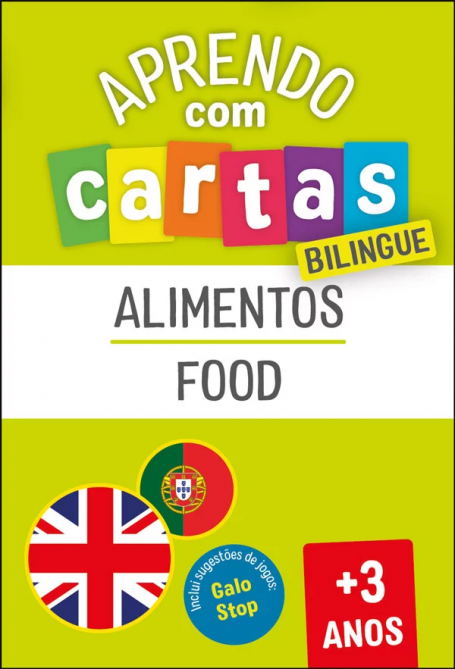 APRENDO COM CARTAS BILINGUE - ALIMENTOS I FOOD +3 ANOS