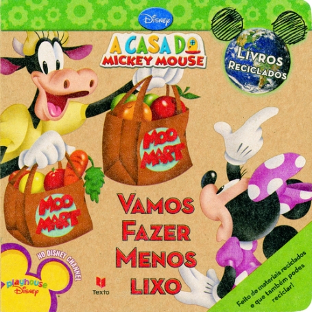 VAMOS FAZER MENOS LIXO - livro reciclado - CASA DO MICKEY MOUSE
