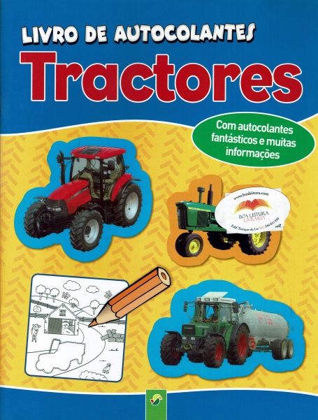 LIVRO DE AUTOCOLANTES : TRATORES com autocolantes fantasticos e muitas informaçoes
