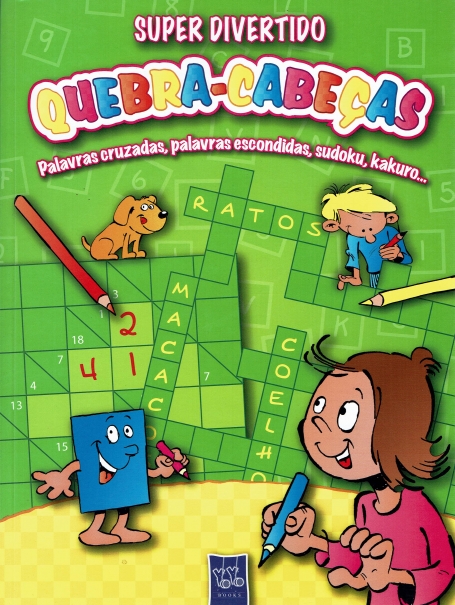 SUPER DIVERTIDO QUEBRA CABECAS VERDE - PALAVRAS CRUZADAS - PALAVRAS ESCONDIDAS - SUDOKU - KAKURO