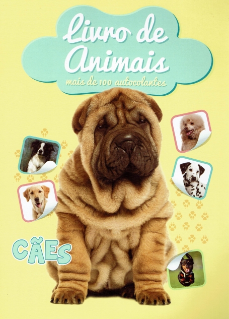 LIVRO DE ANIMAIS - CAES - MAIS DE 100 AUTOCOLANTES