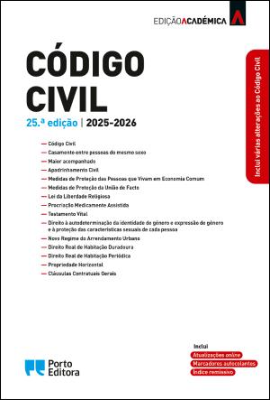 06766.29- CÓDIGO CIVIL 2025/2026 - 25ª EDIÇÃO- EDIÇÃO ACADÉMICA