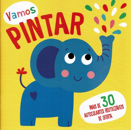 VAMOS PINTAR- ELEFANTE mais de 30 autocolantes reutilizaveis de oferta