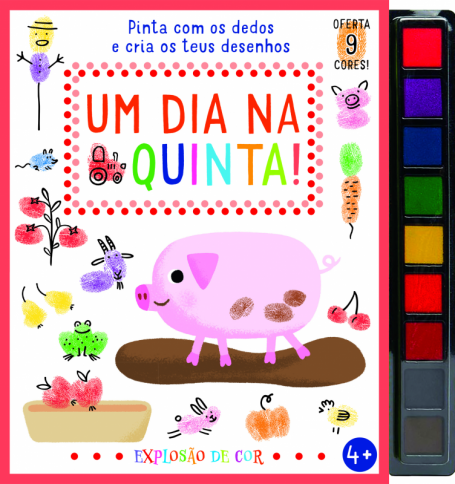 EXPLOSAO DE COR : UM DIA NA QUINTA ! Pinta com os dedos e cria os teus desenhos, oferta 9 cores !