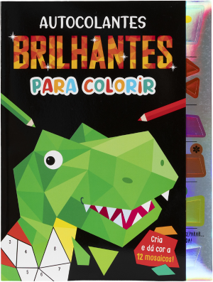 73166.10 - AUTOCOLANTES BRILHANTES PARA COLORIR - DINOSSAURO