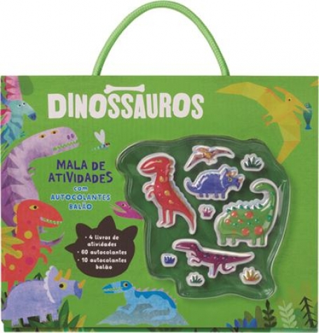 DINOSSAUROS MALA DE ATIVIDADES COM AUTOCOLANTES BALÃO