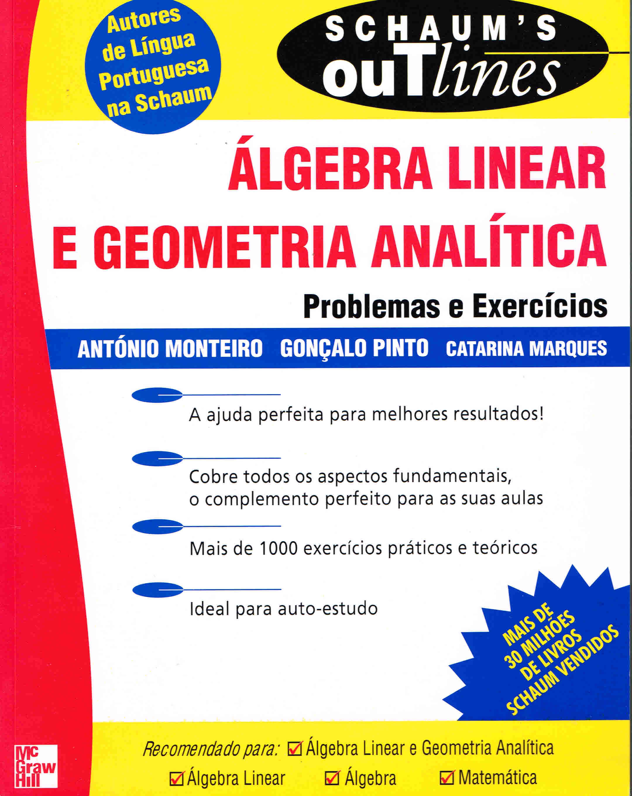 ALGEBRA LINEAR E GEOMETRIA ANALITICA - PROBLEMAS E EXERCICIOS - SCHAUMS OUTLINES