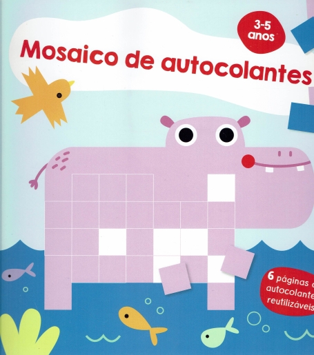 MOSAICO DE AUTOCOLANTES 3-5 ANOS HIPOPÓTAMO