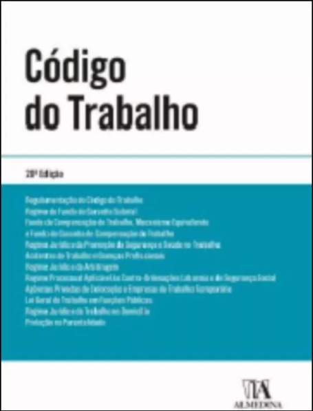 CODIGO DO TRABALHO BOLSO 20º EDICAO