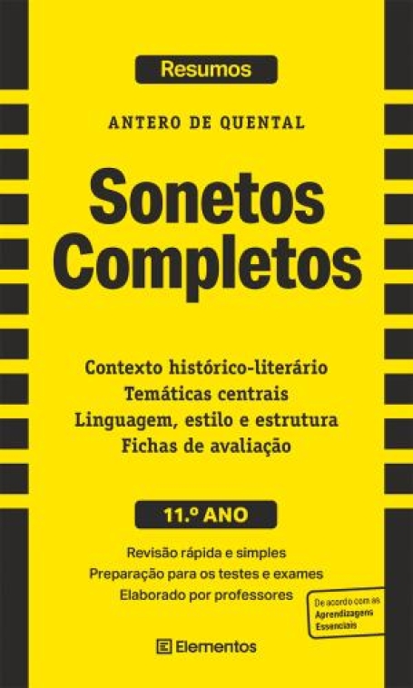 40164.20 - SONETOS COMPLETOS ANTERO DE QUENTAL 11º ANO
