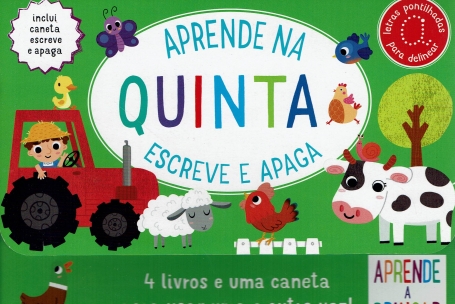 APRENDE NA QUINTA - ESCREVE E APAGA - 4 livros e uma caneta