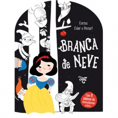 CONTOS COLAR E PINTAR - BRANCA DE NEVE - COM 6 PAGINAS AUTOCOLANTES GRATIS