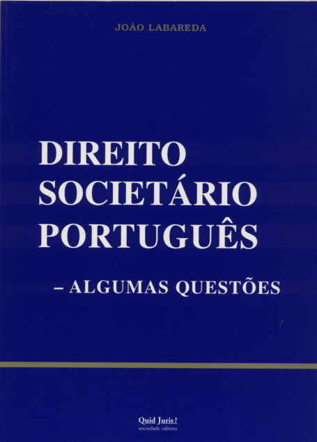 DIREITO SOCIETARIO PORTUGUES - algumas questoes