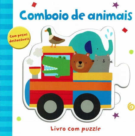 71278.10 - COMBOIO DE ANIMAIS livro com puzzle , com peças destacaveis
