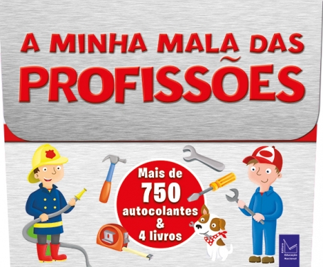 MINHA MALA DAS PROFISSOES - 4 livros + mais de 750 autocolantes