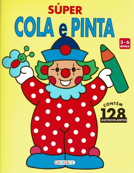 SUPER COLA E PINTA 3-6 ANOS contem 128 autocolantes
