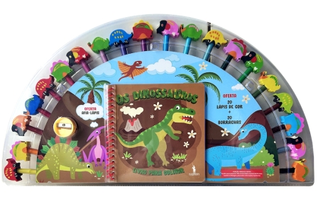 OS DINOSSAUROS: 20 LÁPIS PARA COLORIR