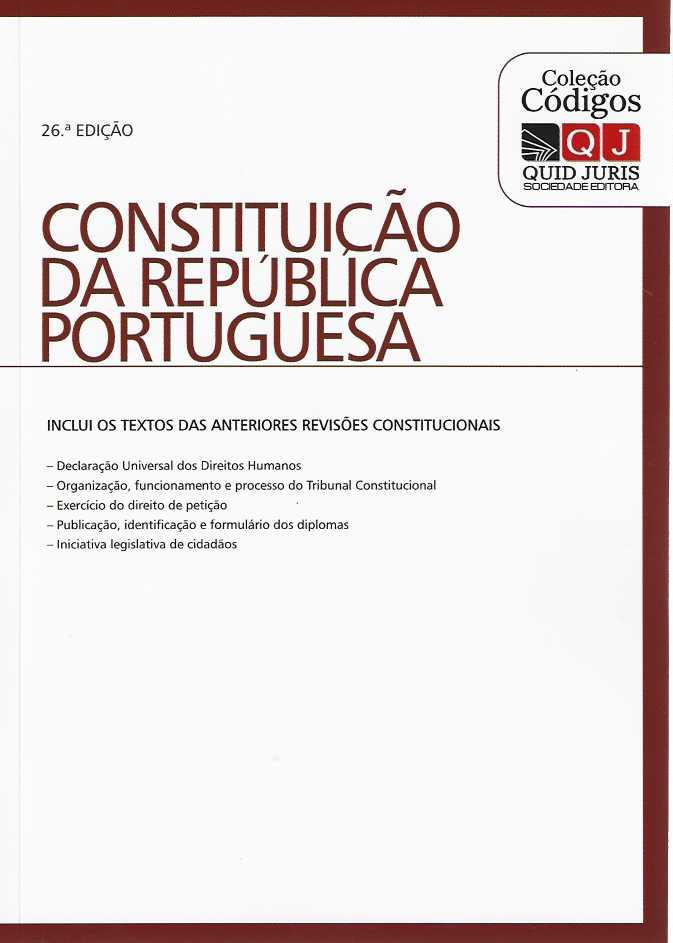 CONSTITUICAO DA REPUBLICA PORTUGUESA 26 EDIÇÃO