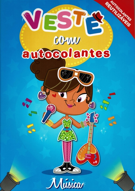VESTE COM AUTOCOLANTES - MUSICA