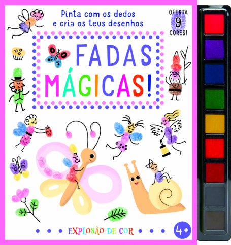EXPLOSAO DE COR : FADAS MAGICAS ! Pinta com os dedos e cria os teus desenhos , oferta de 9 cores !