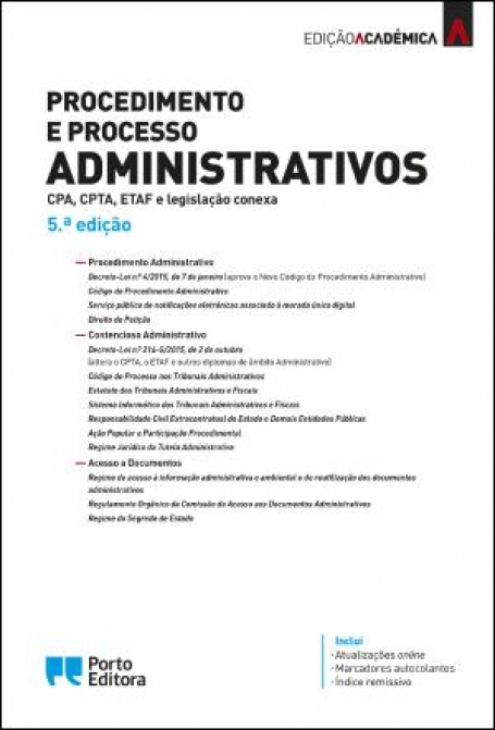 06772.51 - NOVO PROCEDIMENTO E PROCESSO ADMINISTRATIVO 5ª EDICAO - edição académica