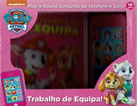 TRABALHO DE EQUIPA - play-a-sound conjunto de telefone e livro - paw patrol