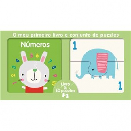 O MEU PRIMEIRO LIVRO E CONJUNTO DE PUZZLES NUMEROS