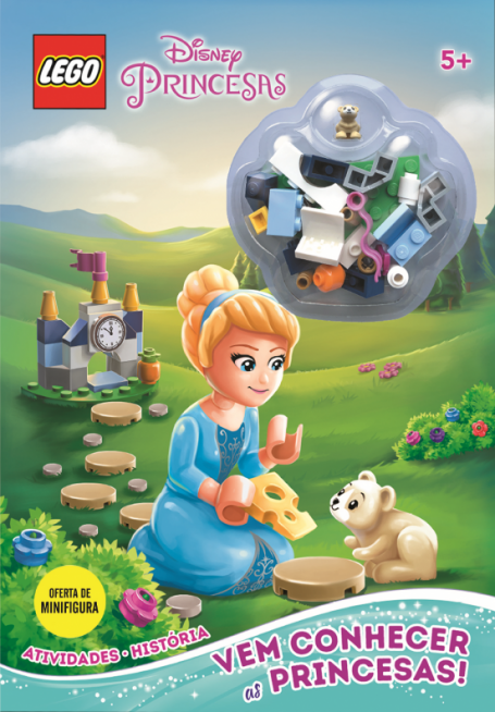 LEGO DISNEY PRINCESAS - ATIVIDADES HISTORIA - VEM CONHECER AS PRINCESAS - COM BONECO