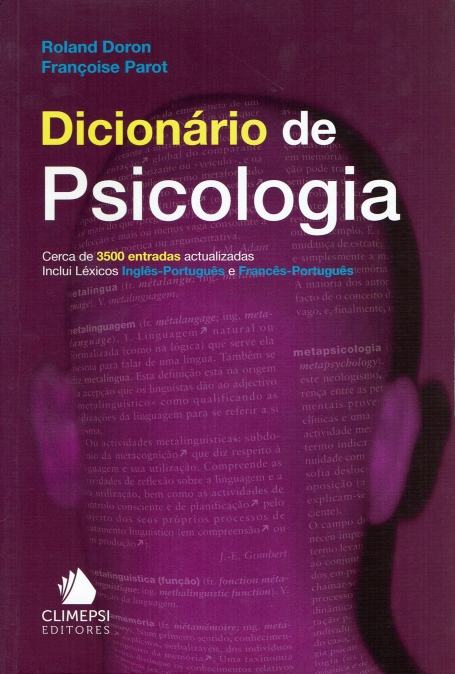 DICIONARIO DE PSICOLOGIA - inclui lexicos ingles-portugues e frances-portugues