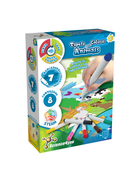 TAPETE PARA COLORIR 3+ ANIMAIS
