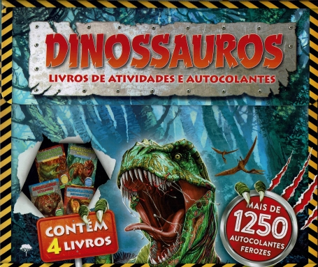 DINOSSAUROS livros de atividades e autocolantes, mais de 1250 autocolantes ferozes