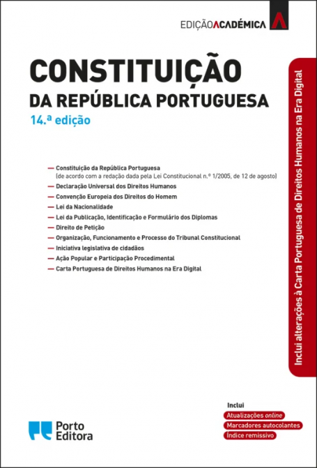 06770.14 - CONSTITUIÇÃO DA REPÚBLICA PORTUGUESA - EDIÇÃO ACADÉMICA - 14ª EDIÇÃO
