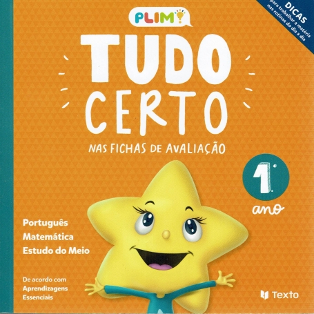 TUDO CERTO - NAS FICHAS DE AVALIACAO 1º ANO .