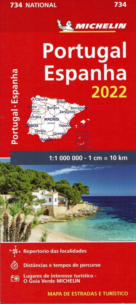 MAPA MICHELIN PORTUGAL E ESPANHA 2022