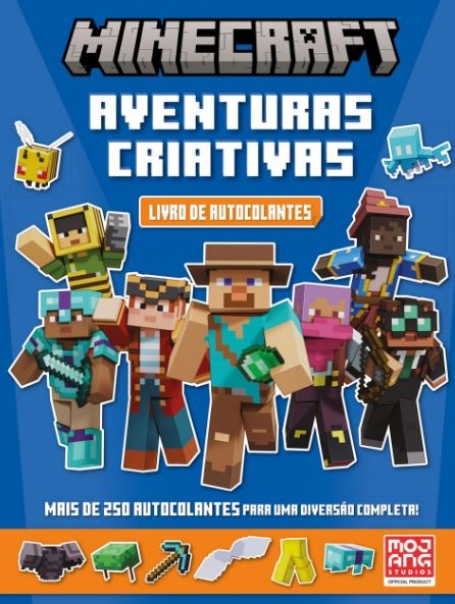 MINECRAFT - AVENTURAS CRIATIVAS - LIVRO DE AUTOCOLANTES