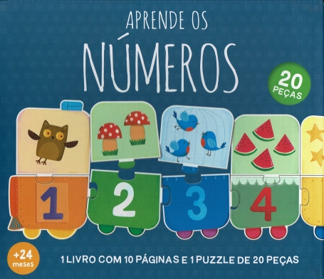 71279.10 - APRENDE OS NUMEROS 1 livro com 10 paginas e 1 puzzle de 20 peças