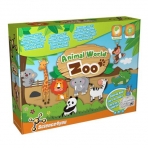 ANIMAL WORLD - ZOO - diverte-te a brincar com os animais de madeira e com o livro de colorir